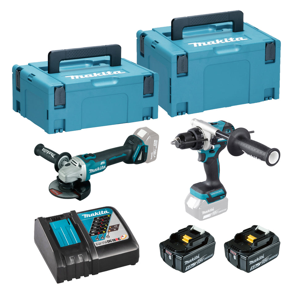 Kit Taladro Combinado DHP486Z y Miniamoladora DGA504Z | Makita