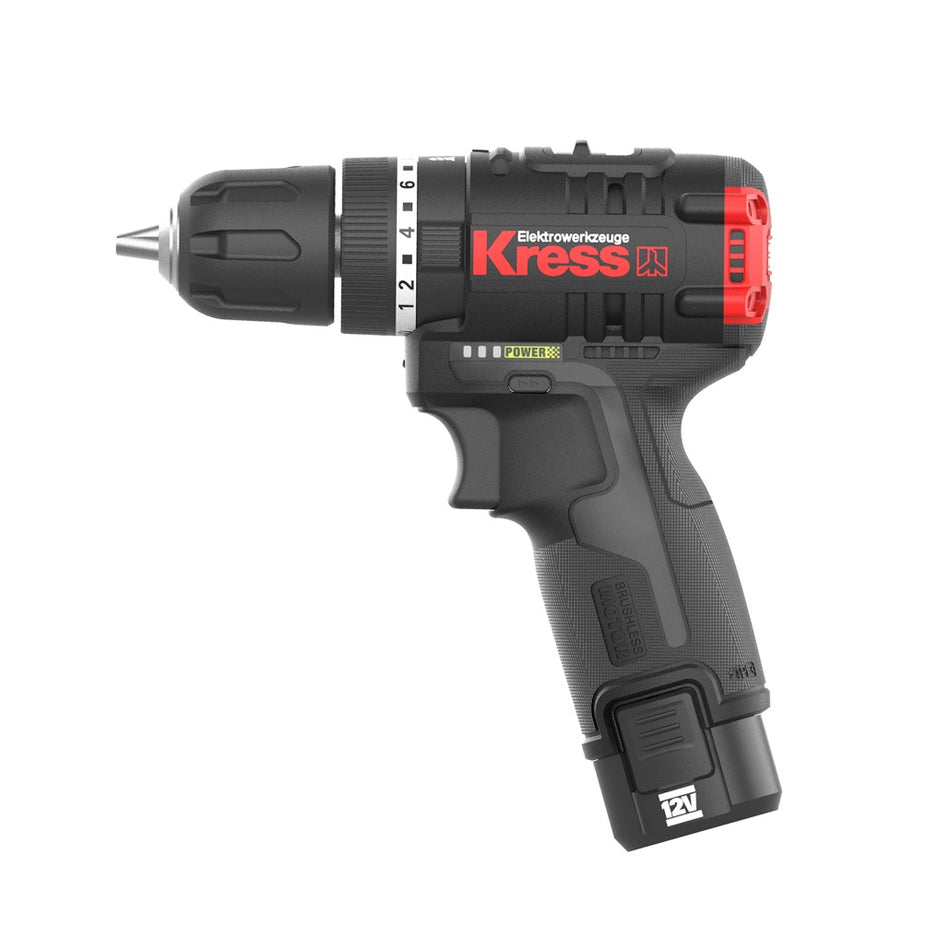Taladro Atornillador percutor Brushless 12V 2bat 2Ah