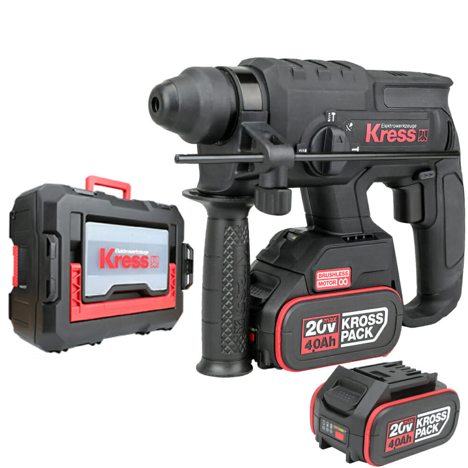Martillo Taladro Atornillador Brushless 20V 4Ah con 2 Baterías KUC60.2 – Kress