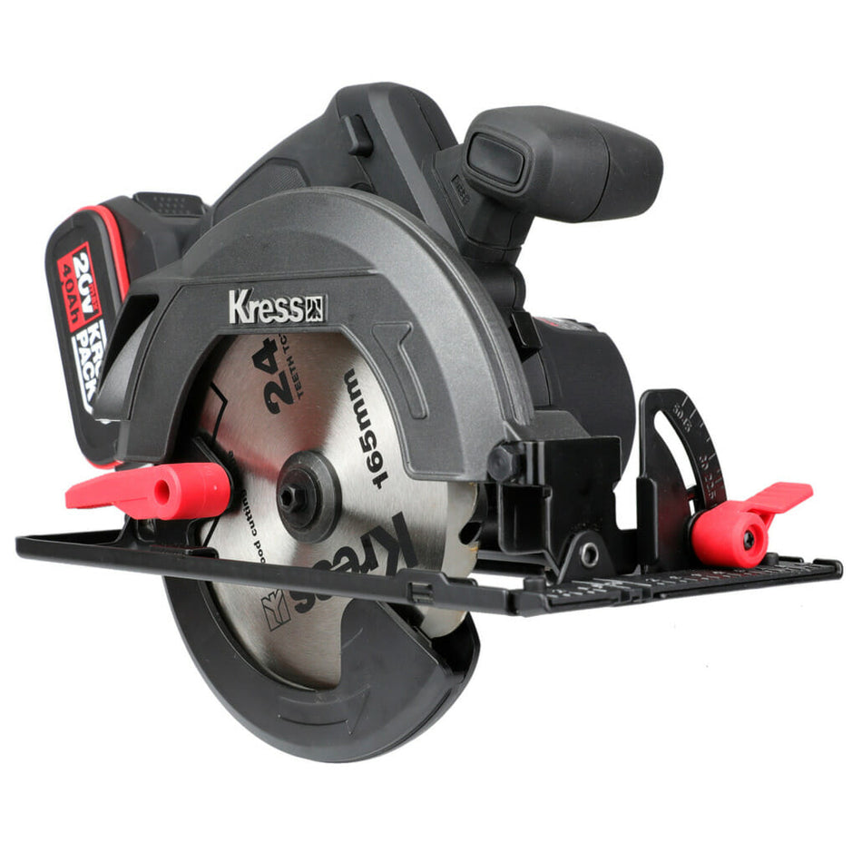 Sierra circular 165mm Brushless 20V 2bat 4Ah