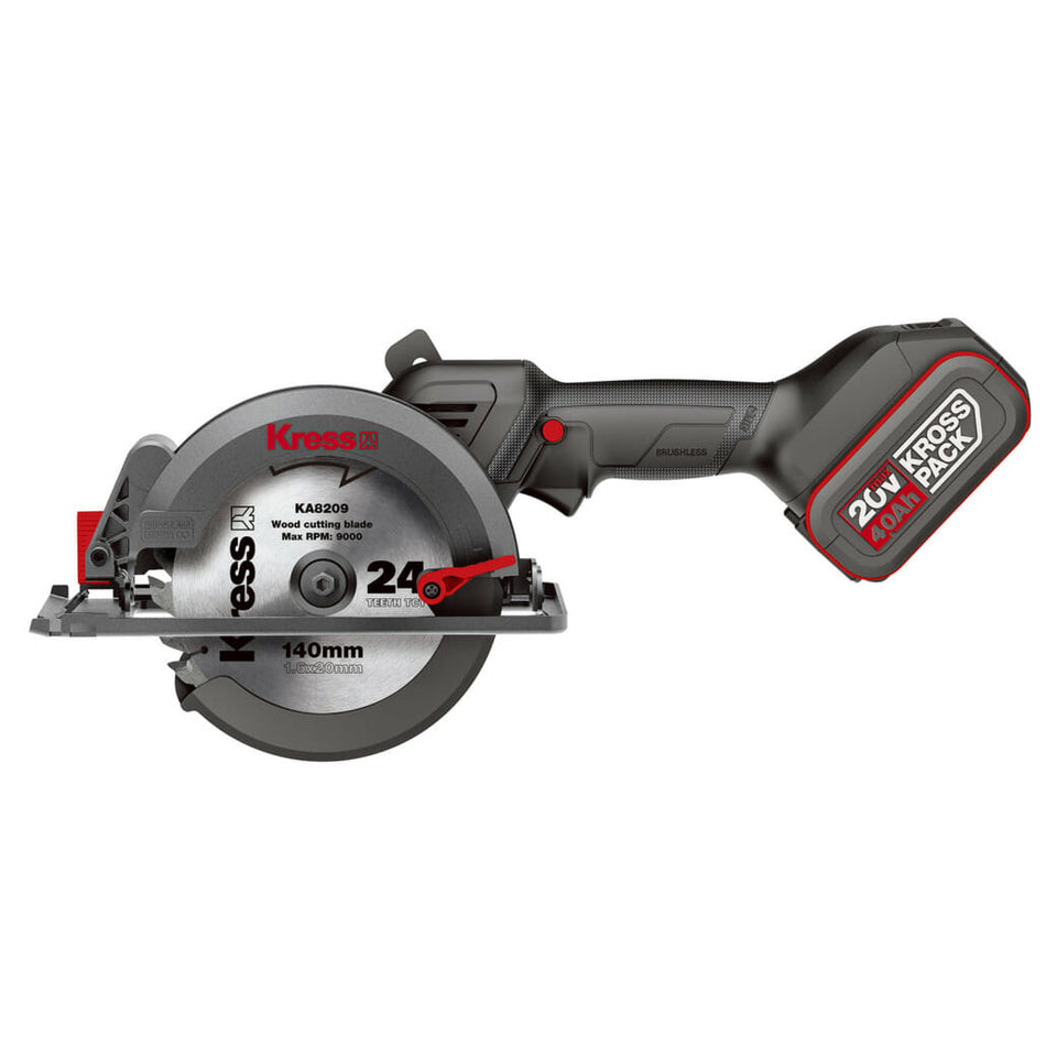 Sierra circular 140mm Brushless 20V 2bat 4Ah