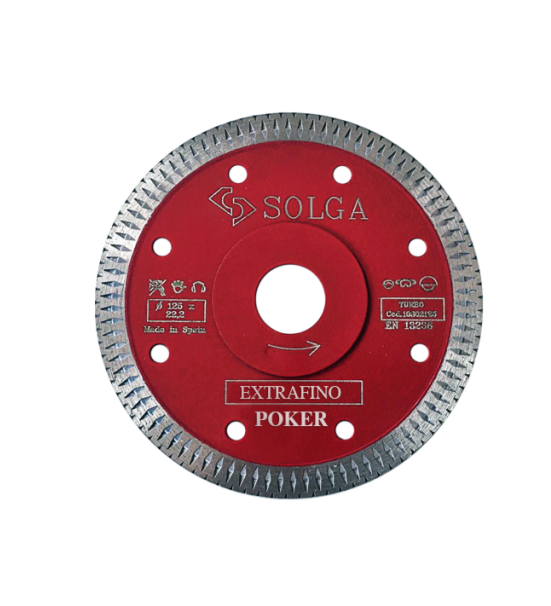 Disco corte seco POKER extrafino Porcelánicos y cerámicos Ø115 (1.2x10)| Solga