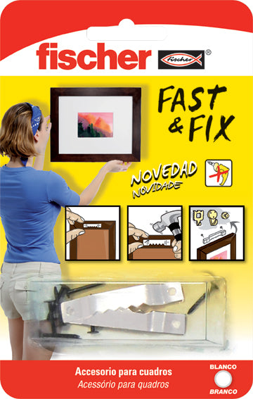 COLGADOR CUADROS FAST&FIX RECTO (10 pcs)