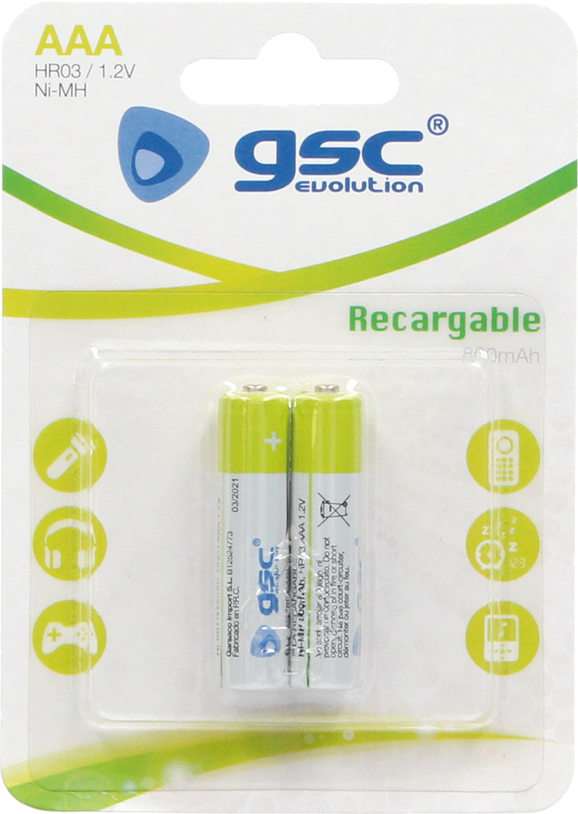 PILA RECARGABLE HR03(AAA) 800MAH (10 pcs)