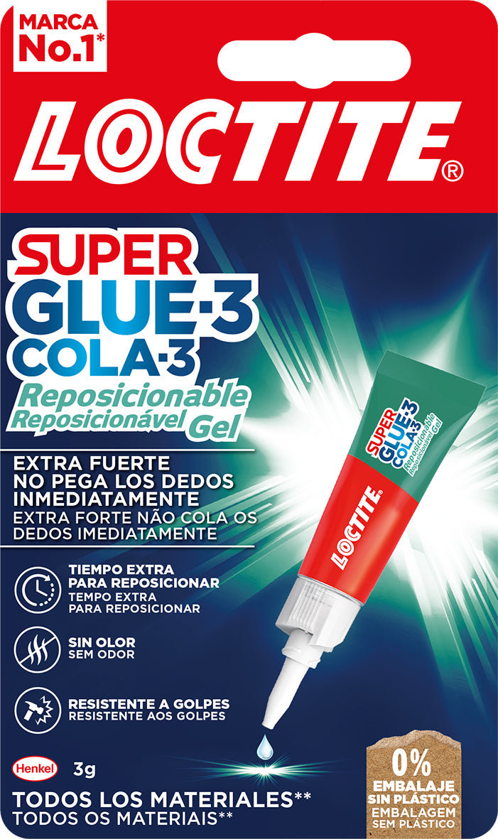 SUPER GLUE 3 GEL REPOSICIONABLE (12 pcs)