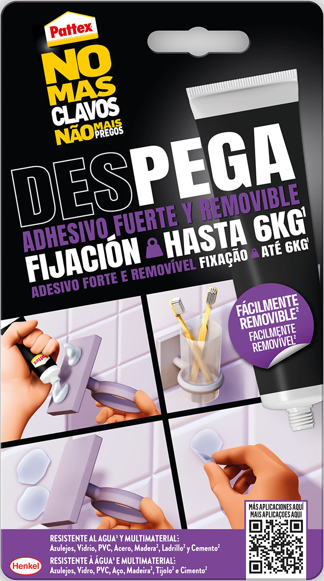 NO MÁS CLAVOS PEGA Y DESPEGA (12 pcs)