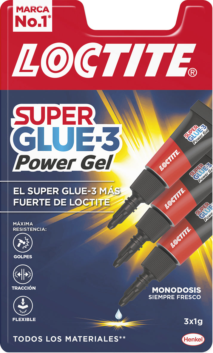 SUPER GLUE 3 POWER GEL MINI TRÍO (12 pcs)