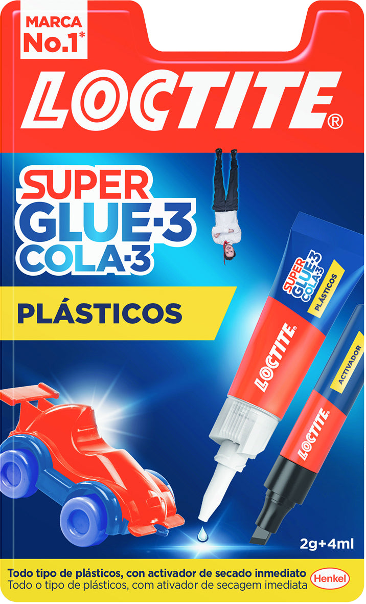 SUPER GLUE 3 PLÁSTICOS (12 pcs)