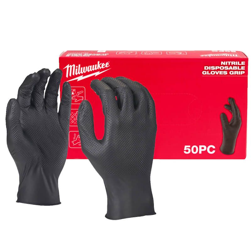 Guantes desechables de nitrilo Grip 50ud | Milwaukee