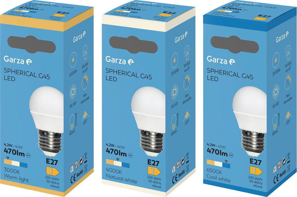 BOMBILLA LED ESFÉRICA E27/4,2W (10 pcs)