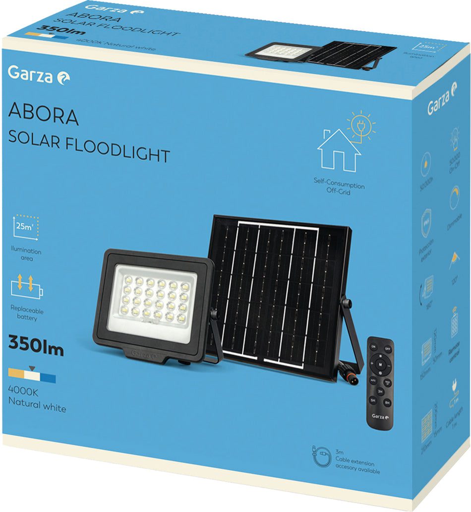 FOCO EXTERIOR LED SOLAR 25M2 ABORA