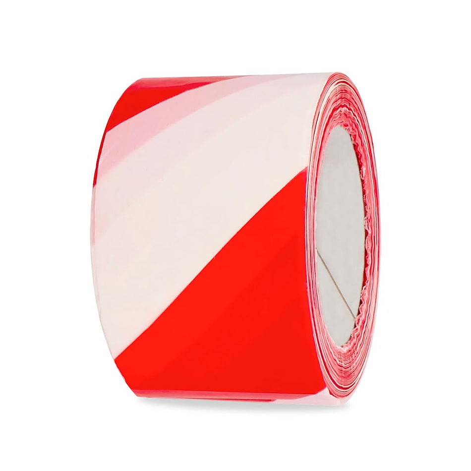 Cinta de Señalización Blanca y Roja – Galga 100 – 7 cm x 200 m | CV TOOLS