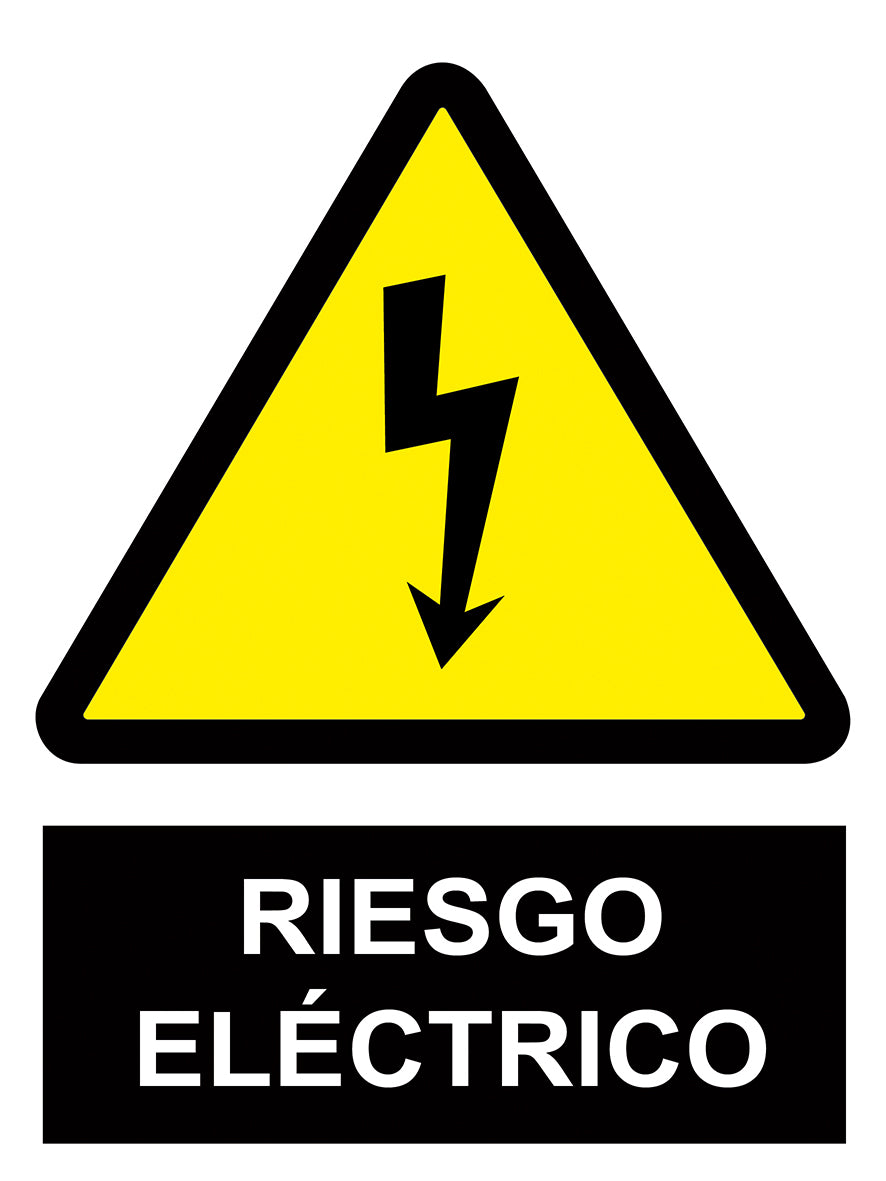 SEÑAL ADVERTENCIA PELIGRO RIESGO ELÉCTRICO