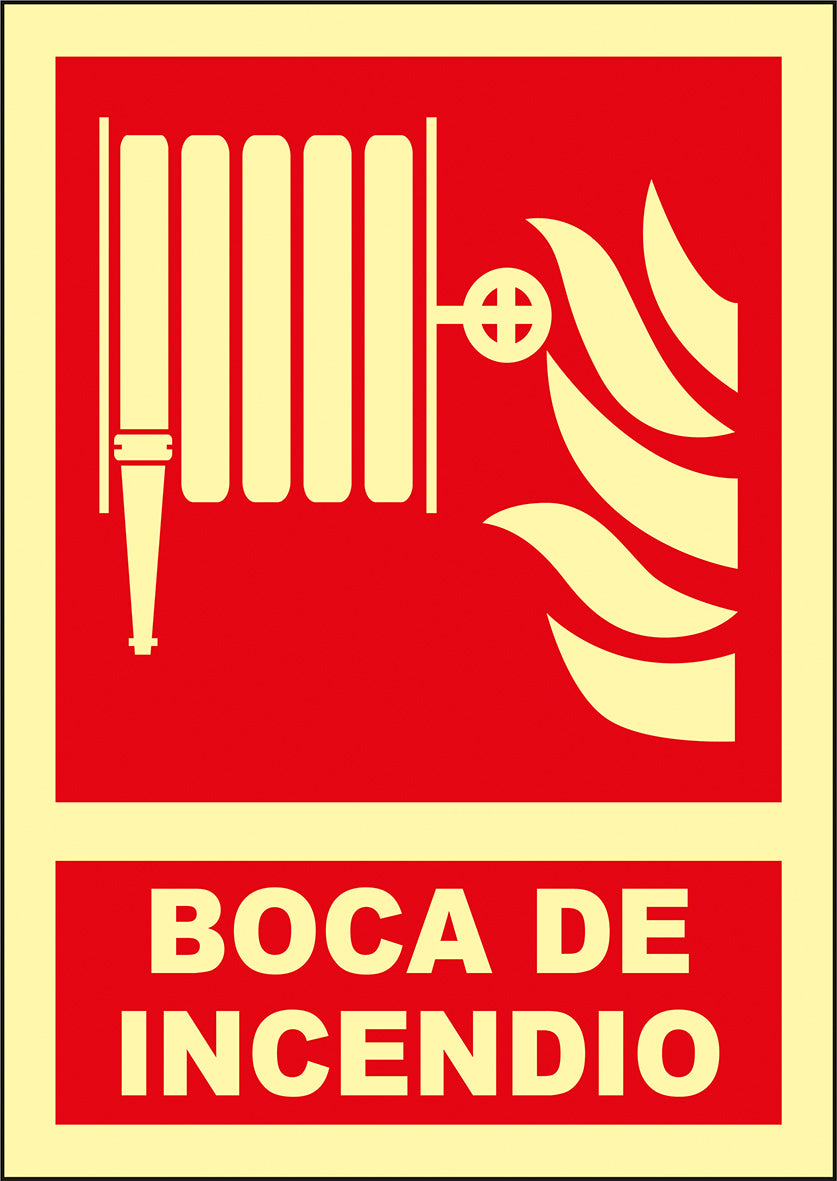 SEÑAL FOTOLUMISCENTE CLASE B BOCA INCENDIO