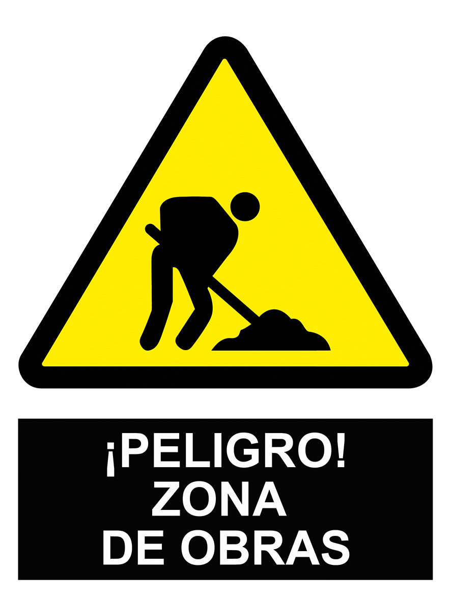 SEÑAL PELIGRO ZONA DE OBRAS