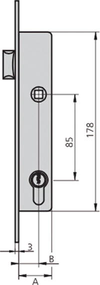 CERRADURA EMBUTIR ACERO INOX 1984T