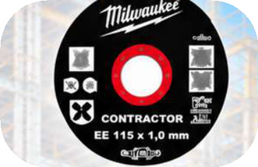 Disco de corte Contractor 115x1mm completo Milwaukee