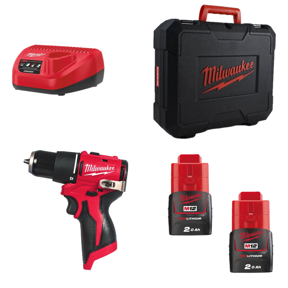 Taladro percutor subcompacto M12BLPDRC-202C Milwaukee