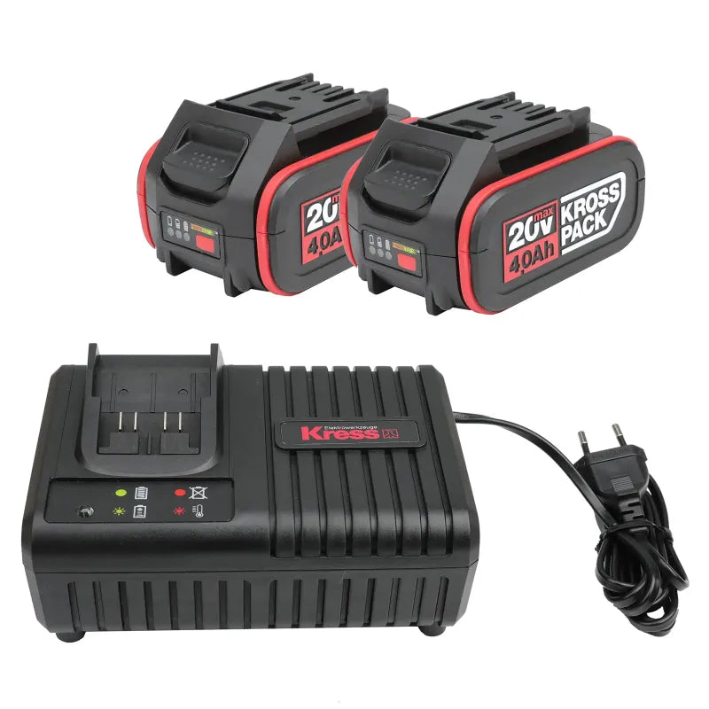 Pack Atornillador de Impacto Brushless Kress 20V 230Nm + 2 Baterías 4.0Ah + Cargador Rápido 6A