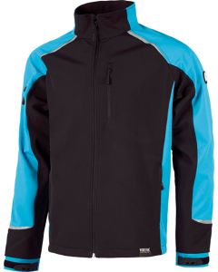 CHAQUETA WORKSHELL S9498 NGR/AZUL T-M