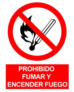 SEÑAL PROHIBIDO FUMAR/ENCEN.FUEGO SP853